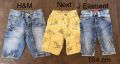 Дънки и панталонки 104 см H&M, Next, снимка 1 - Детски къси панталони - 45237391