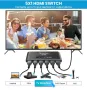 Алуминиев HDMI превключвател 5 входа 1 изход с дистанционно управление, поддържа 4K 3D 1080p UHD HDR, снимка 2
