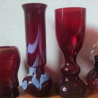 Старинки червено стъкло червен кристал , снимка 2 - Антикварни и старинни предмети - 40140683