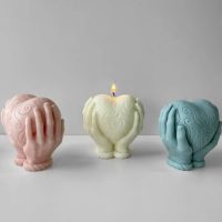 3D голямо сърце с ръце Силиконов молд форма за свещи сапун фондан , снимка 2 - Форми - 45650419