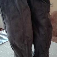 Високи сиви ботуши чизми, снимка 3 - Дамски ботуши - 45731414