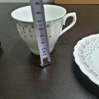 Стар български костен порцелан Бононя чаши за чай , снимка 4 - Антикварни и старинни предмети - 45812063