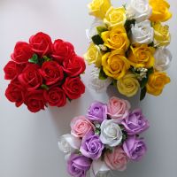 Букети с рози от пластичен сапун , снимка 1 - Декорация за дома - 45457464