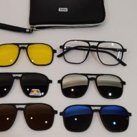 Комплектът слънчеви очила с магнитни лещи - 6в1, снимка 3 - Слънчеви и диоптрични очила - 45190635