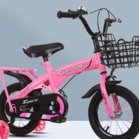 Детски колело с противоплъзгащи се гуми и светещи помощни колела, снимка 1 - Детски велосипеди, триколки и коли - 45504878