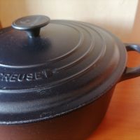 Le Creuset френска чугунена тенджера с капак , снимка 3 - Съдове за готвене - 43096492