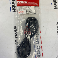 Захранващ кабел Roline  / 3x0.75mm2; IEC C13 женски, IEC C14 мъжки; PVC; 1,8м; черен  за монитор, снимка 5 - Кабели и адаптери - 45071938