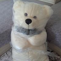  Бяла плюшена мечка , снимка 2 - Плюшени играчки - 45546408