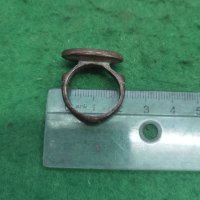 Бронзово копие реплика на античен пръстен печат, снимка 6 - Колекции - 45242747