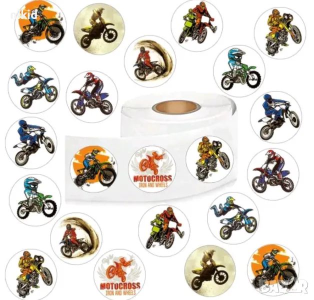 100 бр Мотор моторист Байкър мотоциклет колело самозалепващи лепенки стикери ръчна изработка подарък, снимка 1