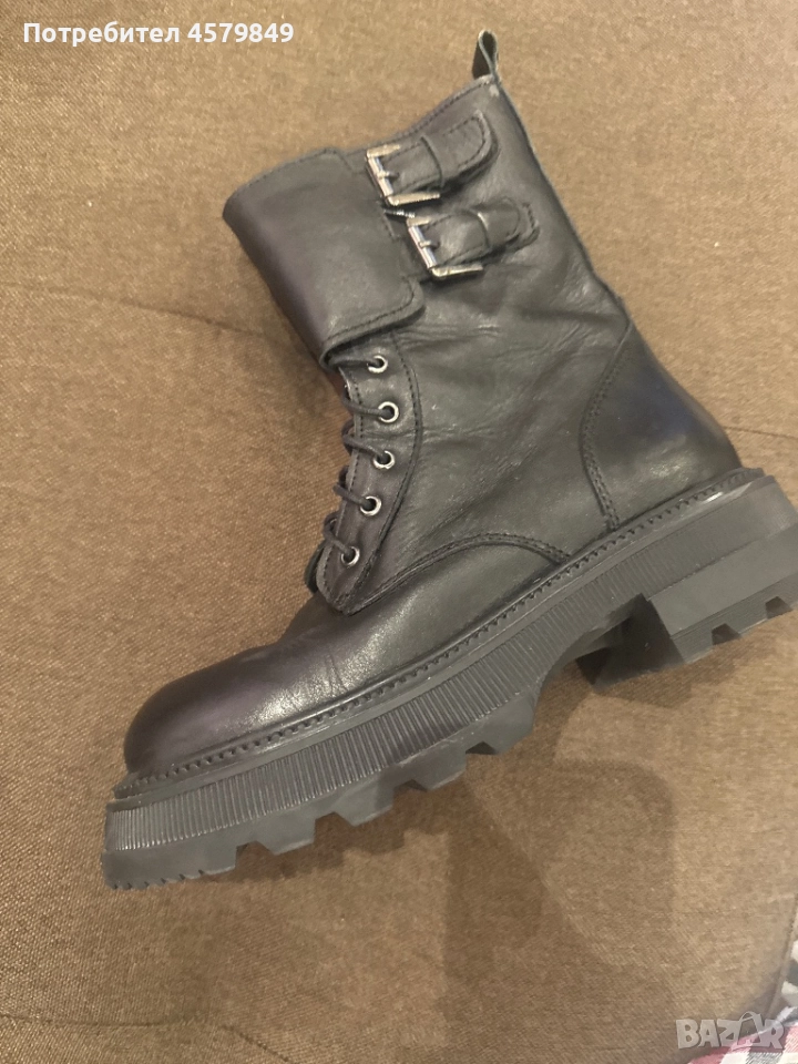 Боти ест. кожа 38 номер, снимка 1