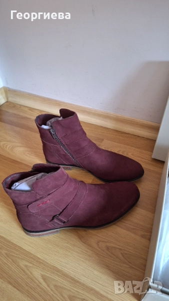 Естествен велур актуално бордо, снимка 1