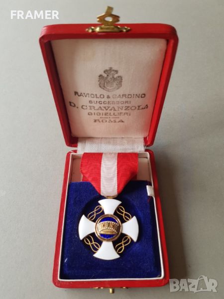 Златен италиански Орден на Короната Виктор Емануил III злато, снимка 1