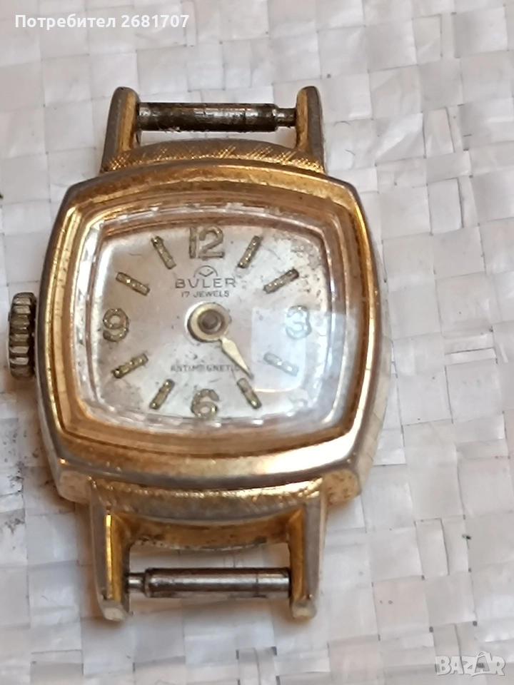позлатен дамски часовник Buler, снимка 1