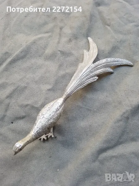 Посребрена пластика статуетка, снимка 1