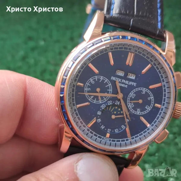 Мъжки луксозен часовник PATEK PHILIPPE Grand Complications Perpetual Calendar Moonphase Chronograph, снимка 1