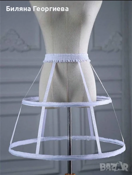 Кринолин за абитуриентска къса рокля бял, снимка 1