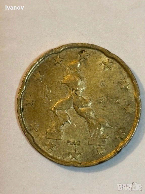 Монета 20 cents  2002 г, снимка 1