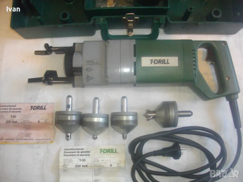 ЕЛ. МАШИНА ЗА ПРОБИВАНЕ И ФОРМОВАНЕ ЗА ТРОЙНИЦИ РАЗКЛОНЕНИЯ МЕДНИ ТРЪБИ T-DRILL T-30 ПЪЛЕН КОМПЛЕКТ, снимка 1