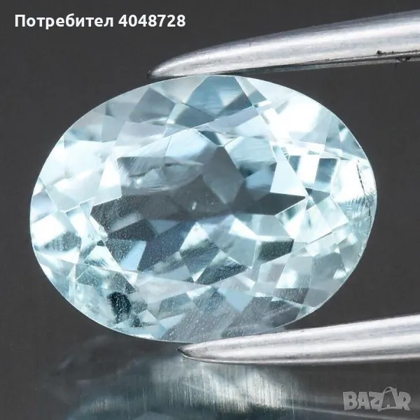 Естествен инвестиционен Аквамарин 1.11ct.- Бразилия, снимка 1