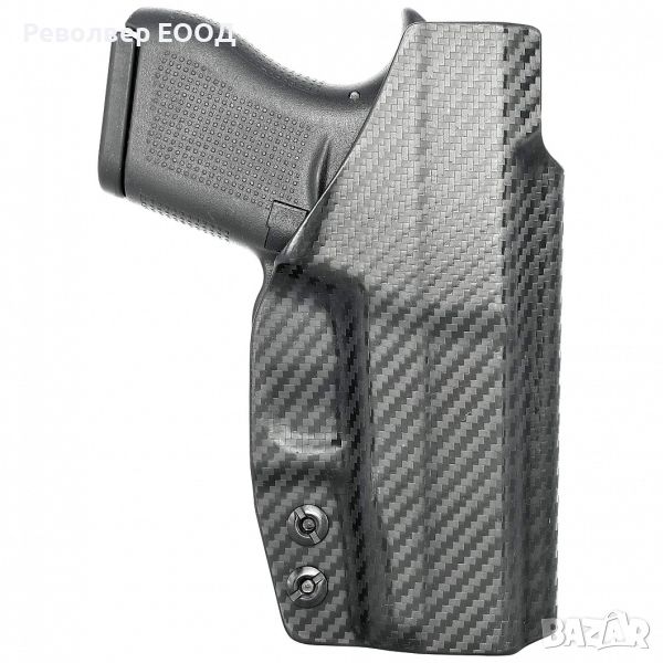 Кобур Rounded by CE - за Glock 43/43X/43MOS, вътрешен с въртяща щипка, лява ръка, снимка 1