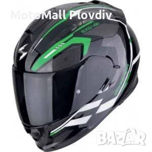 Каска SCORPION EXO-491 Kripta Black-Green-White, снимка 1