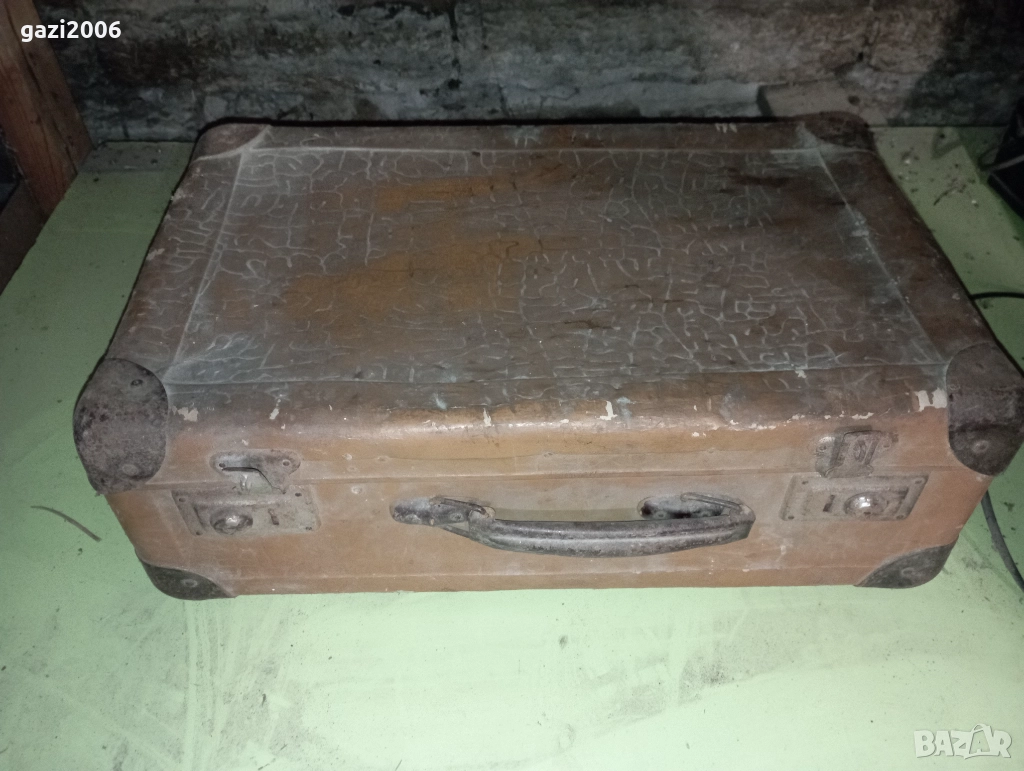 Кожен куфар-Антика, снимка 1