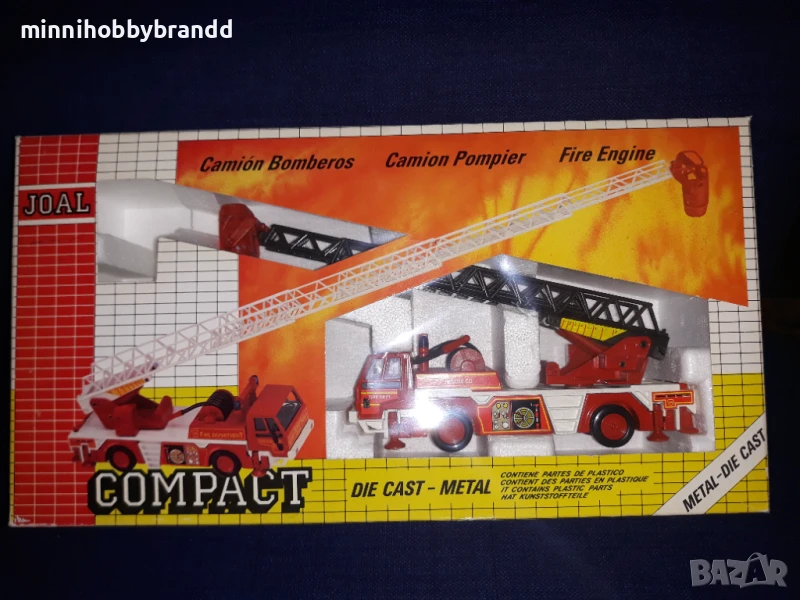 Пожарна  Fire  Engine Camion Pompier Пожарна Стълба Пожарен Кран Joal Compact Made In Spain 1.50 , снимка 1