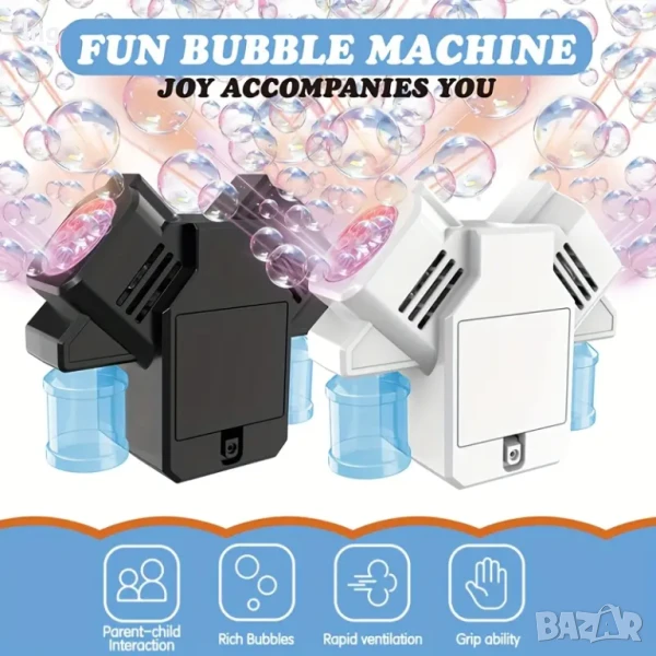 Машина за мехурчета, преносима автоматична машина за сапунени балончетa, снимка 1