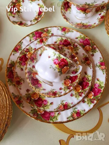 Английски чашки Royal Albert Old County Rose , снимка 6 - Антикварни и старинни предмети - 46897275