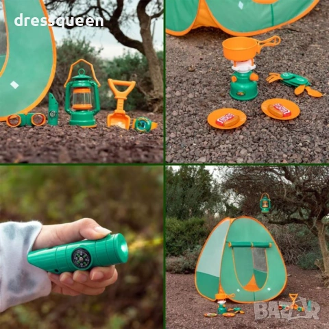 4783 Детска палатка за къмпинг с 19 забавни аксесоара за малки къмпинг фенове, снимка 4 - Други - 53712511