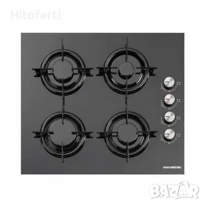 Плот за вграждане Hausberg HB-563NG, Газ, 4 горелки