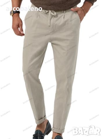 Нови мъжки модерни бизнес прави едноцветни ежедневни панталони, 8цвята , снимка 7 - Панталони - 46473395