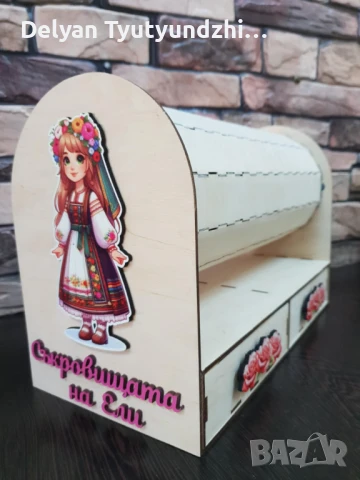  Персонализиран органайзер за диадеми "Ковчеже със съкровища" – Скривалище за аксесоари и тайни! 🎁, снимка 11 - Други стоки за дома - 51217873