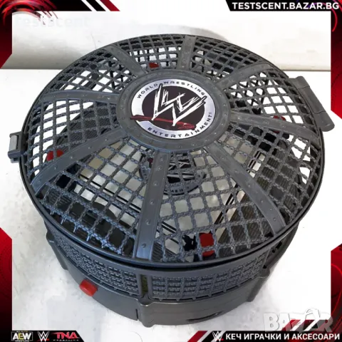 WWE Micro Aggression Crash and Bash Elimination Chamber Arena Collectable Set сет от играчки 2008, снимка 1 - Колекции - 46163086