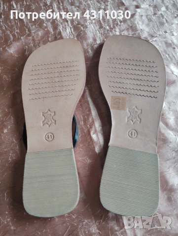 Нови летни дамски чехли естествена кожа 41 номер, снимка 7 - Чехли - 53467642