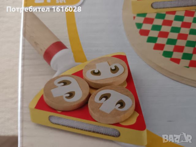 Нови дървени играчки Монтесори - дървени пици., снимка 5 - Образователни игри - 45436912