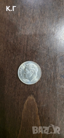 американска монета от десет цента (дайм) от 2006 г. с лика на президента Франклин Д. Рузвелт. , снимка 2 - Нумизматика и бонистика - 52978407