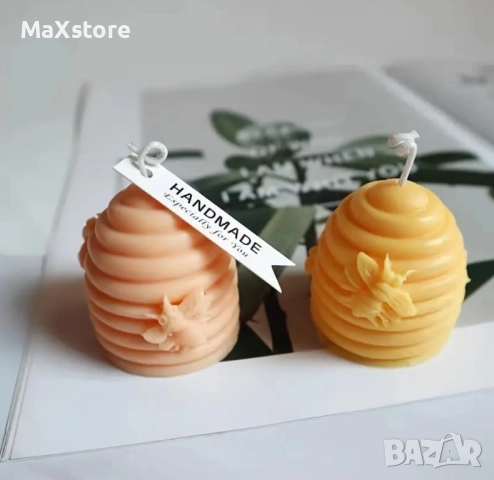 3D пчелна пита с пчеличка Силиконов молд за свещи гипс сапун смола фондан за декорация на торта , снимка 2 - Форми - 52005670