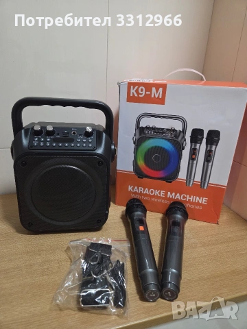 Чисто нова преносима караоке колонка модел K9-M. 