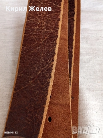 Винтидж кожен колан рядък много красив интересен модел 49425, снимка 2 - Колани - 51892783