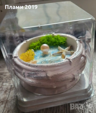 Ръчно изработена керамика с ароматна свещ със соев восък , снимка 5 - Други - 53653350