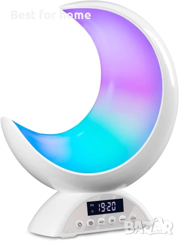 Настолна лампа Moon, RGB светлина с променящи се цветове, 19 светлинни ефекта за сцени