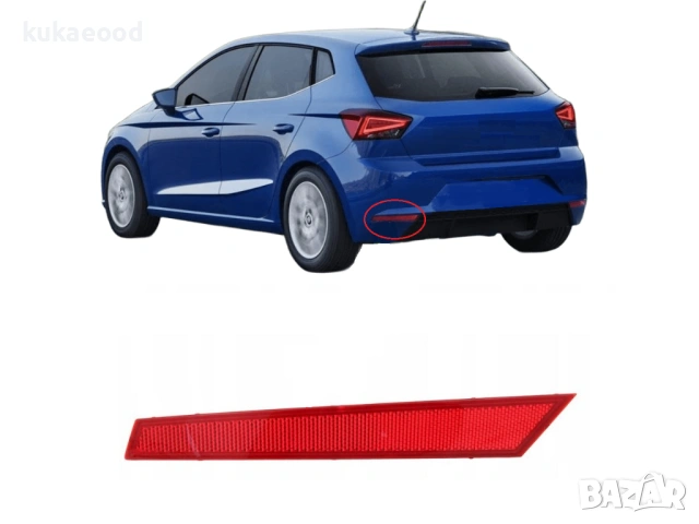 Рефлектор за задна броня на Seat Ibiza 6F Pre-Facelift, снимка 3 - Части - 54105576