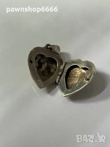 Сребърна висулка сърце 925 , снимка 8 - Колиета, медальони, синджири - 51250270