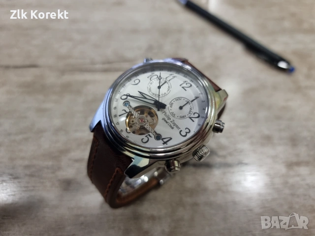 Часовник автомат Philip Zepter, снимка 4 - Мъжки - 54008385