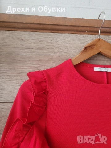 Червена рокля Zara , снимка 6 - Рокли - 54074125