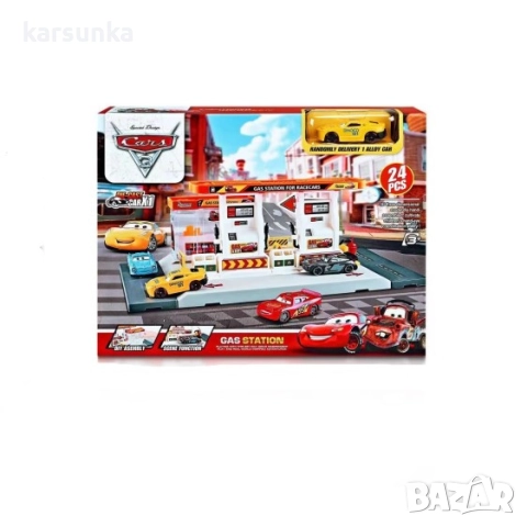 Бензиностанция с път и кола, снимка 2 - Коли, камиони, мотори, писти - 51916461