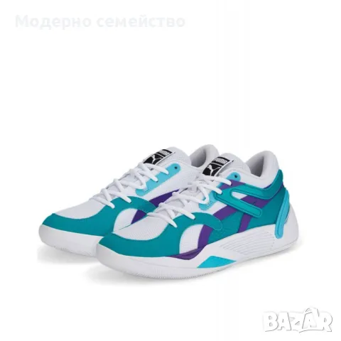 Унисекс маратонки PUMA Trc Blaze Court Basketball Shoes White/Deep Aqua, снимка 1 - Маратонки - 46840133