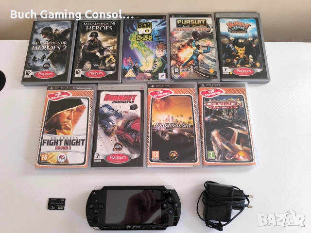 PSP 1004 / Перфектно състояние/ 9 игри!